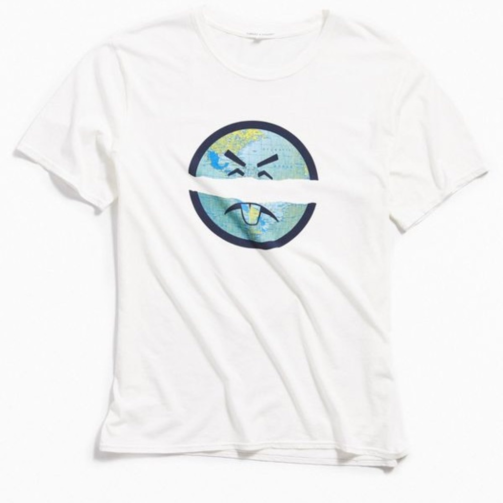 Urban Outfitters Ripped World T-Shirt